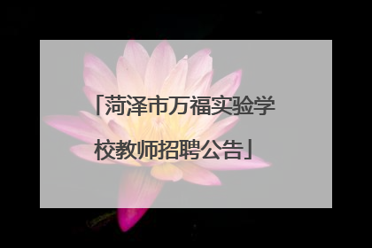 菏泽市万福实验学校教师招聘公告